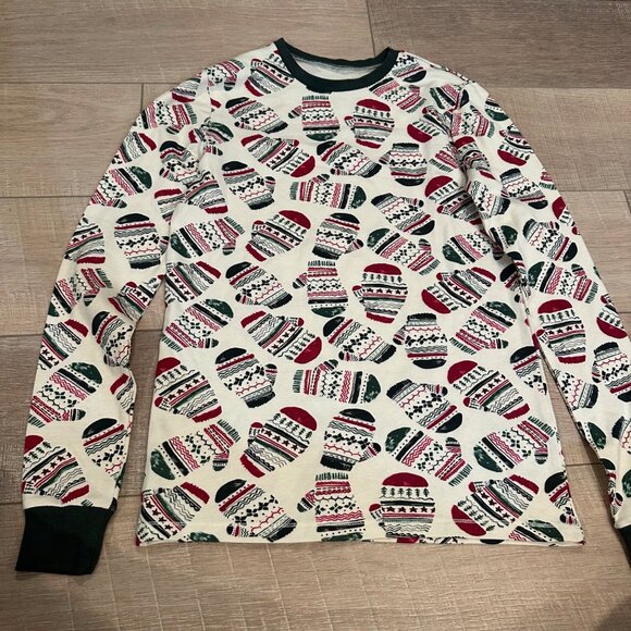 BURTS BEES BABYS WOMENS XS MITTEN RED AND GREEN ORGANIC COTTON PAJAMAS - Picture 3 of 12